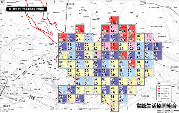 龍ヶ崎市土壌マップ