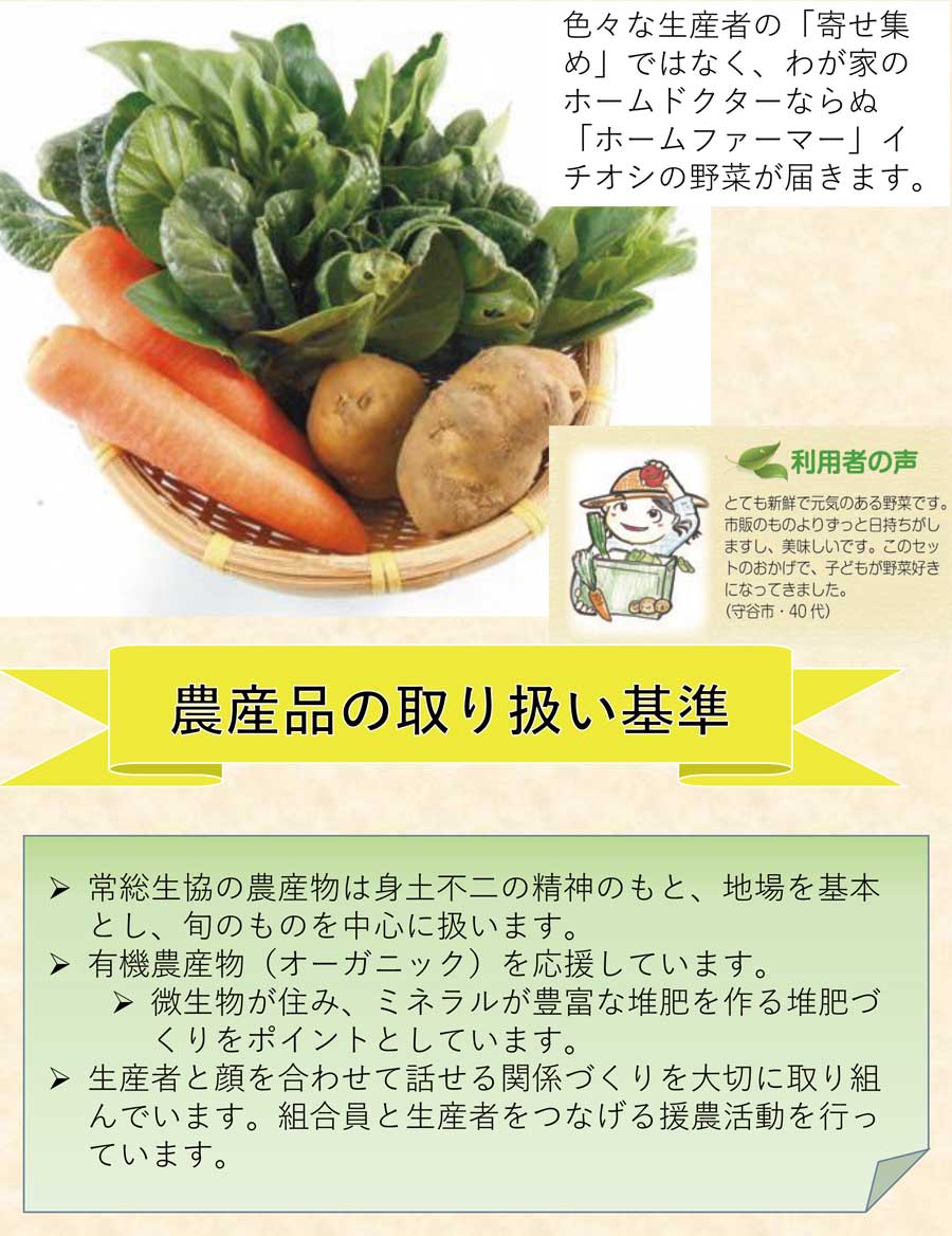 有機野菜セットについて